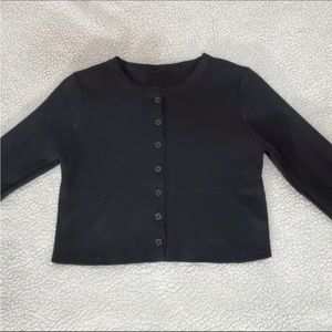 Black cropped cartigan